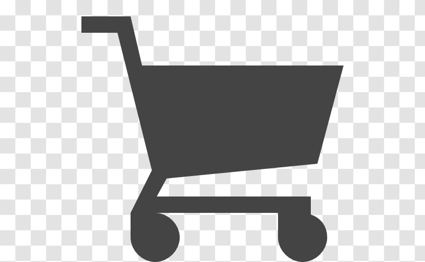 Shopping Cart - Black And White Transparent PNG