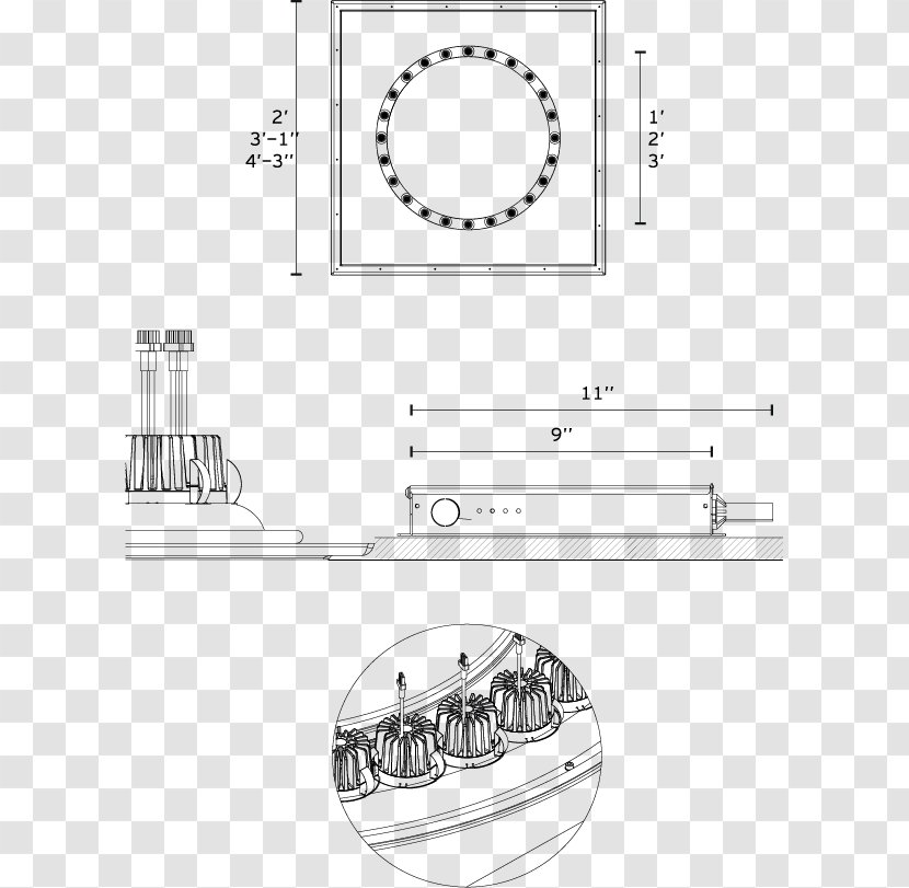 Light-emitting Diode Technical Drawing Lighting Driver Circuit - Led - Light Transparent PNG