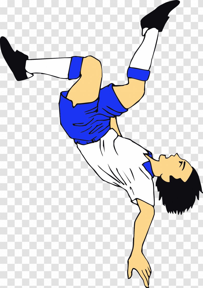 Football Clip Art - Watercolor - Back Flip Man Transparent PNG