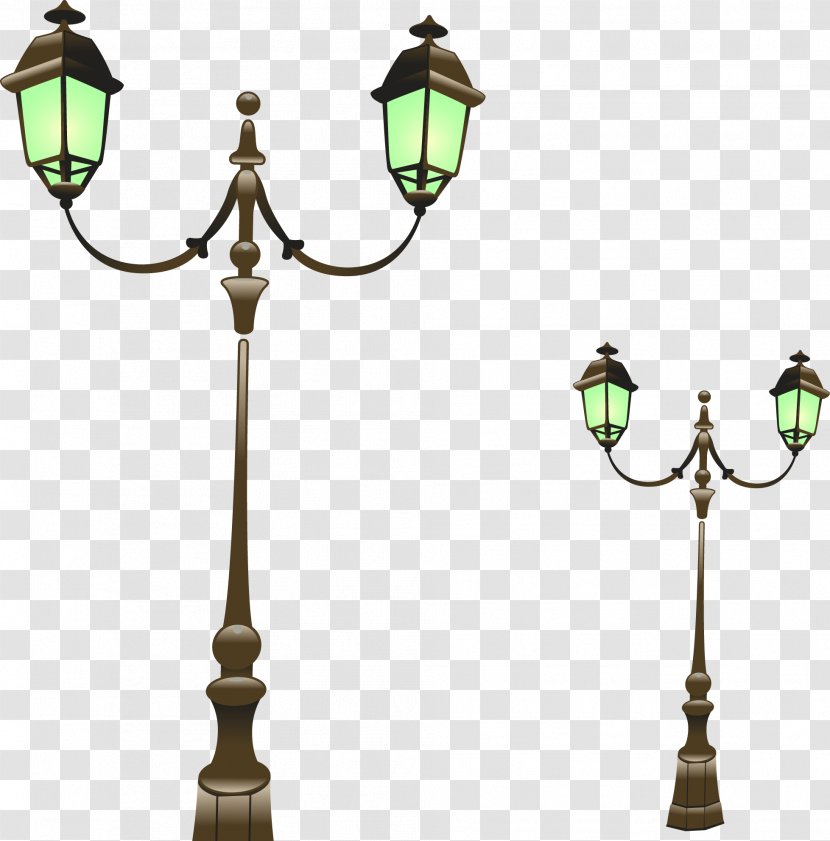 Street Light Lighting - Nightlight - Vector Hand-painted Transparent PNG