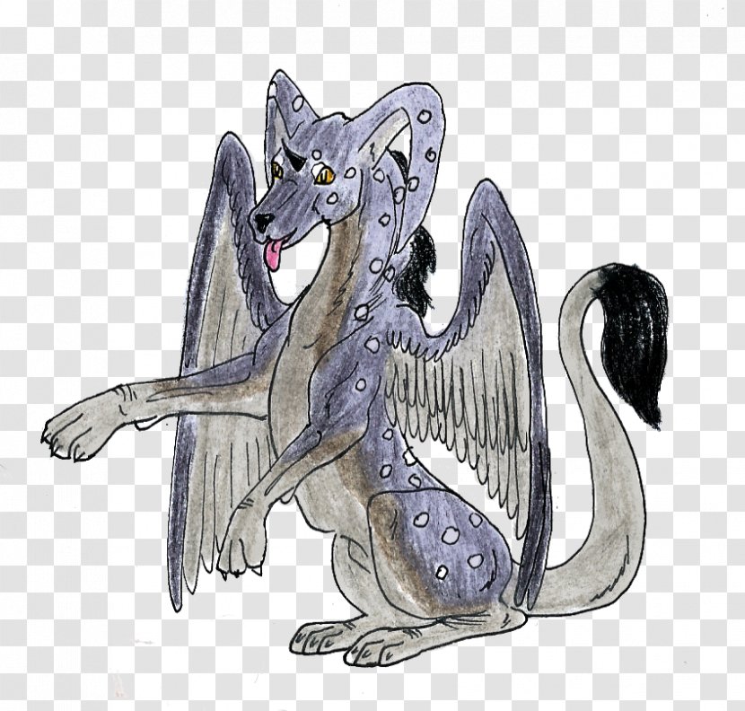 Cat Dragon Dog Illustration Canidae - Fauna - Field Of Forget Me Nots Transparent PNG