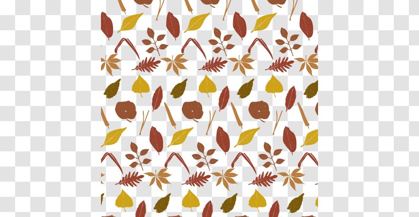 Leaf Autumn Pattern - Yellow - Women Texture Decorative Transparent PNG