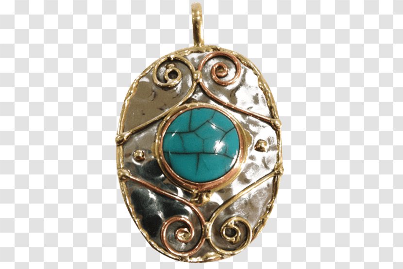 Locket Turquoise - Pendant - Stone Spears Transparent PNG