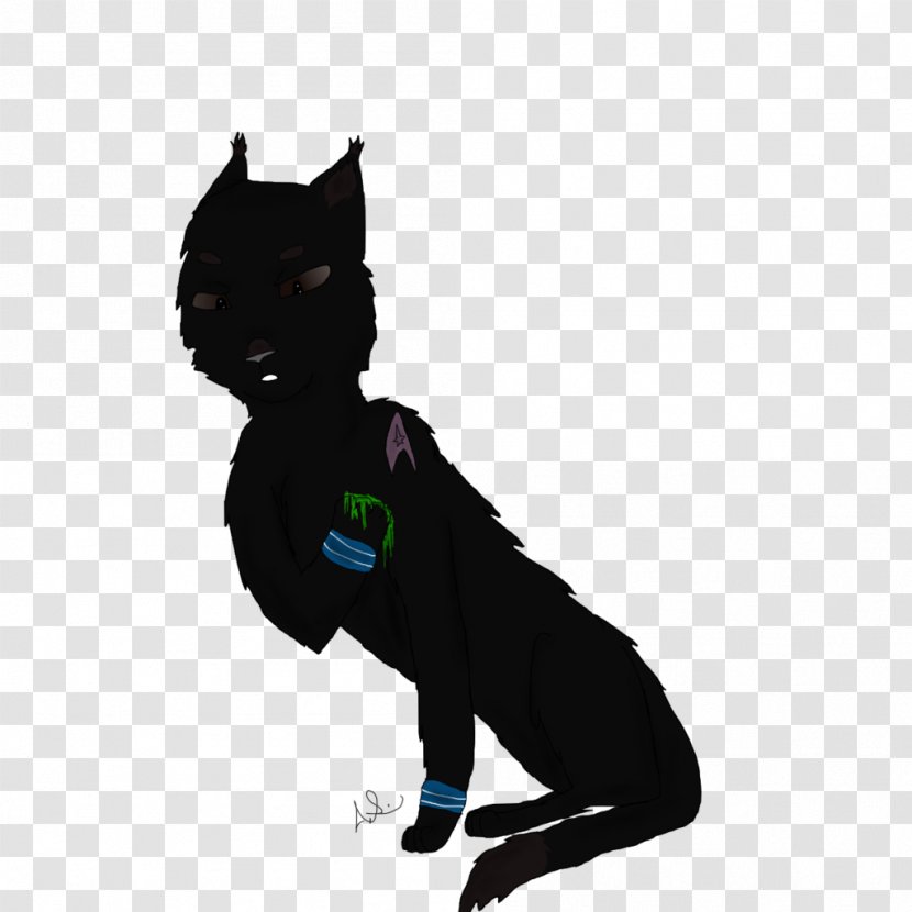 Cat Silhouette Character Tail Fiction - Carnivoran Transparent PNG