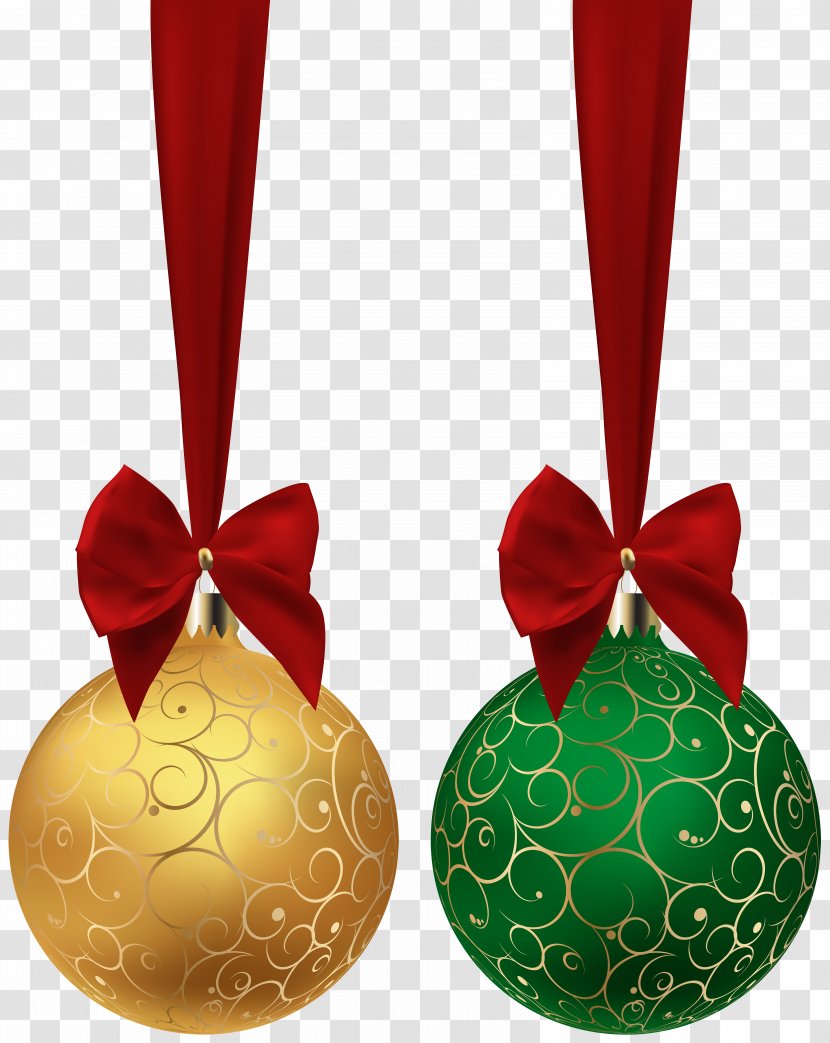 Christmas Ornament Clip Art - Yellow - Balls Green Image Transparent PNG
