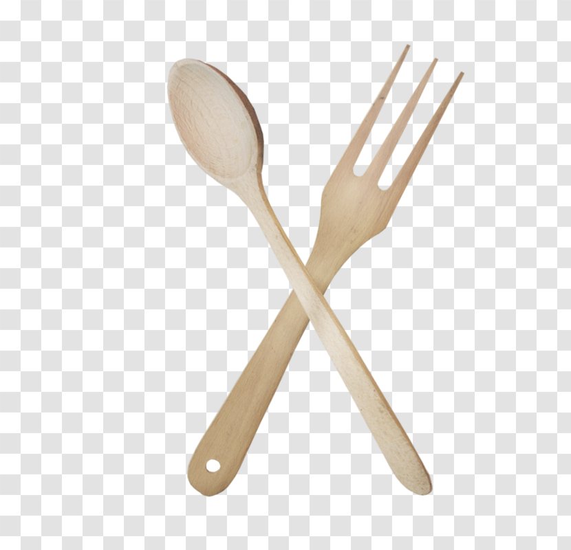 Wooden Spoon Fork Tableware - Cutlery - X Transparent PNG