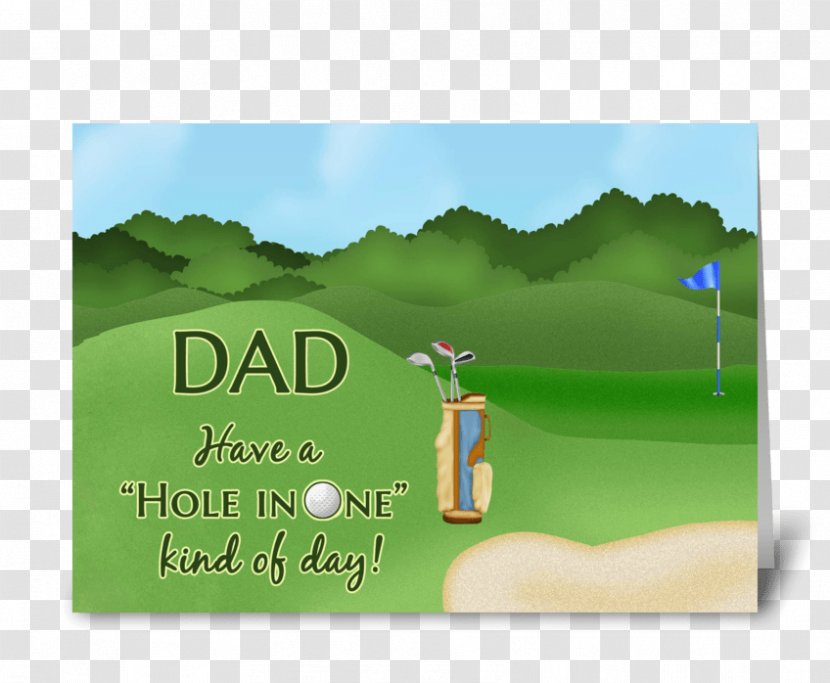 Greeting & Note Cards Golf Father's Day Card Sports Hole In One - Silhouette - Happy Fathers Transparent PNG