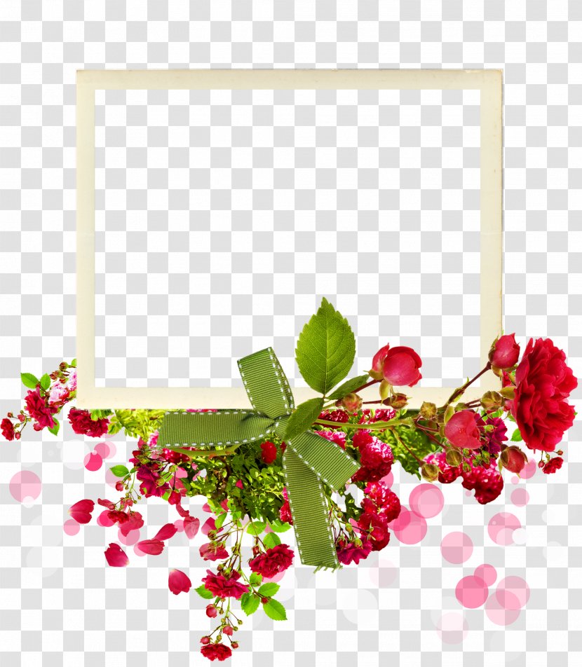 Blog Clip Art - Flower Arranging - Roses Frame Transparent PNG