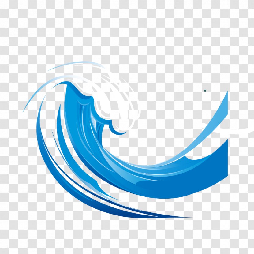 Wind Wave Euclidean Vector Clip Art - Symbol - Blue Waves Transparent PNG