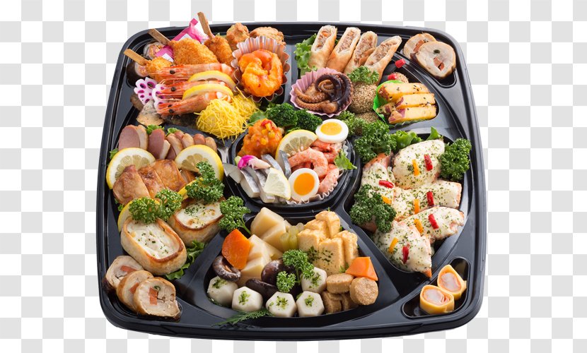 Osechi Bento Vegetarian Cuisine Canapé Sushi - Canap%c3%a9 Transparent PNG