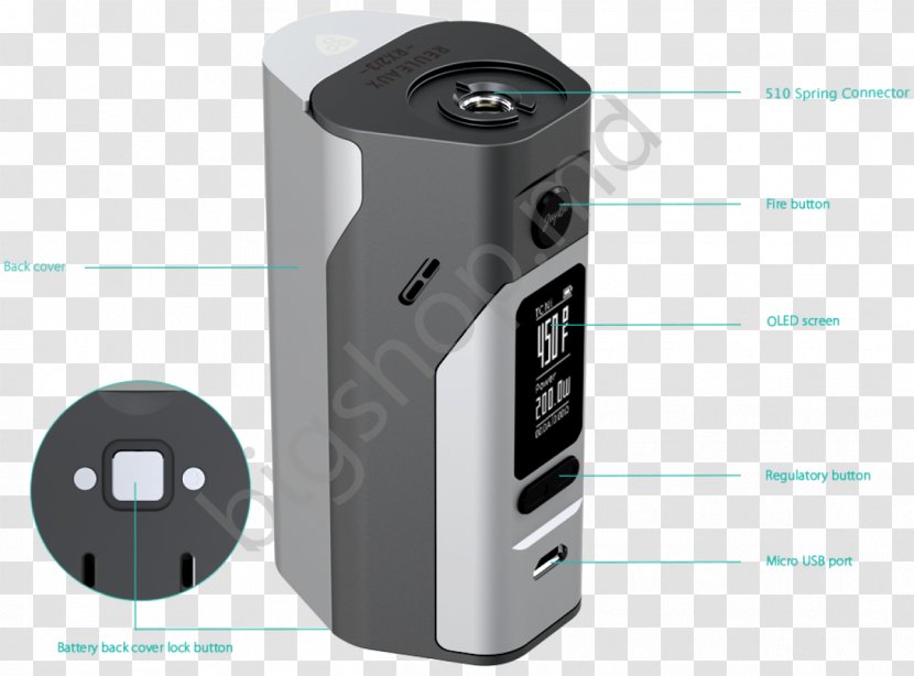 Electronic Cigarette Temperature Control Wismec USA Price - Hardware - Brand Transparent PNG