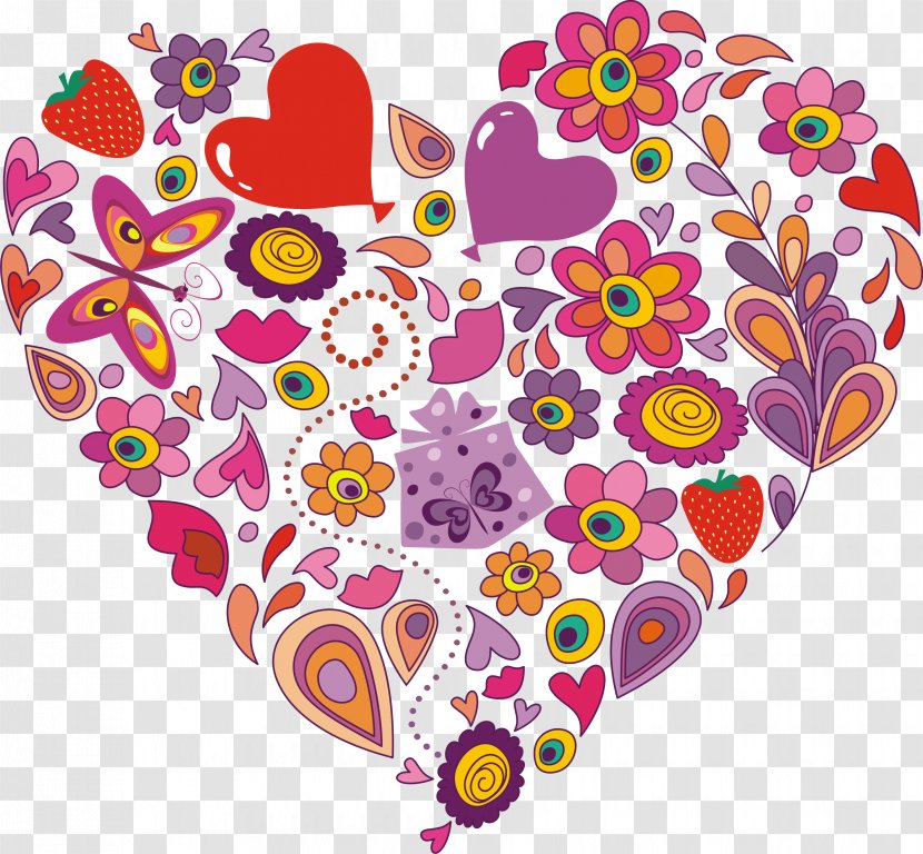Heart Royalty-free Clip Art - Frame - Watercolor Flowers Transparent PNG