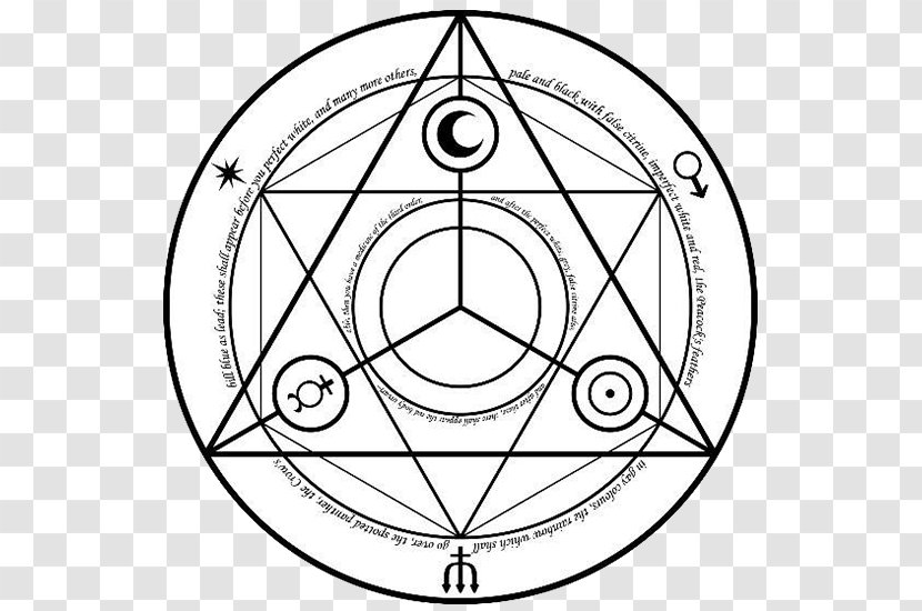 Alchemy Alchemical Symbol Magic Circle - Black Transparent PNG