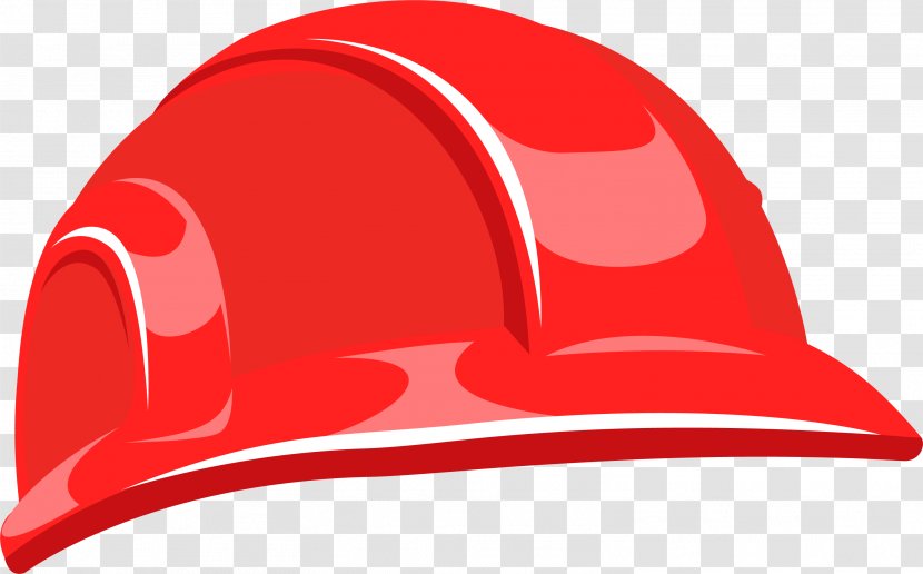 Helmet Hard Hat - Simple Red Safety Transparent PNG