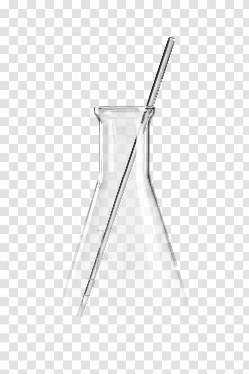 Erlenmeyer Flask Glass Rod Graduated Cylinders Laboratory Flasks - Mortar And Pestle - Glas Und Gabel Symbol Transparent PNG