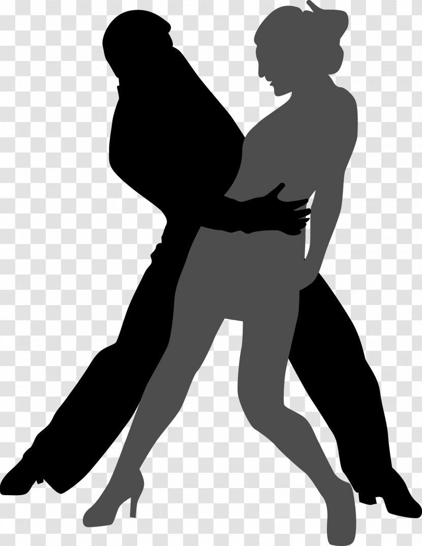 Silhouette Square Dance Ballroom - The Men And Women Dancing In Transparent PNG