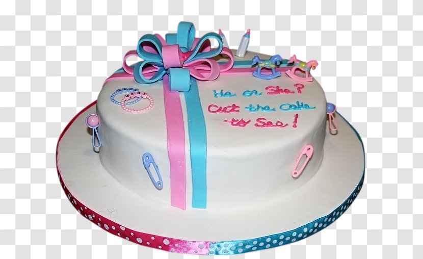 Birthday Cake Cupcake Wedding Gender Reveal Torte - Fondant Icing Transparent PNG
