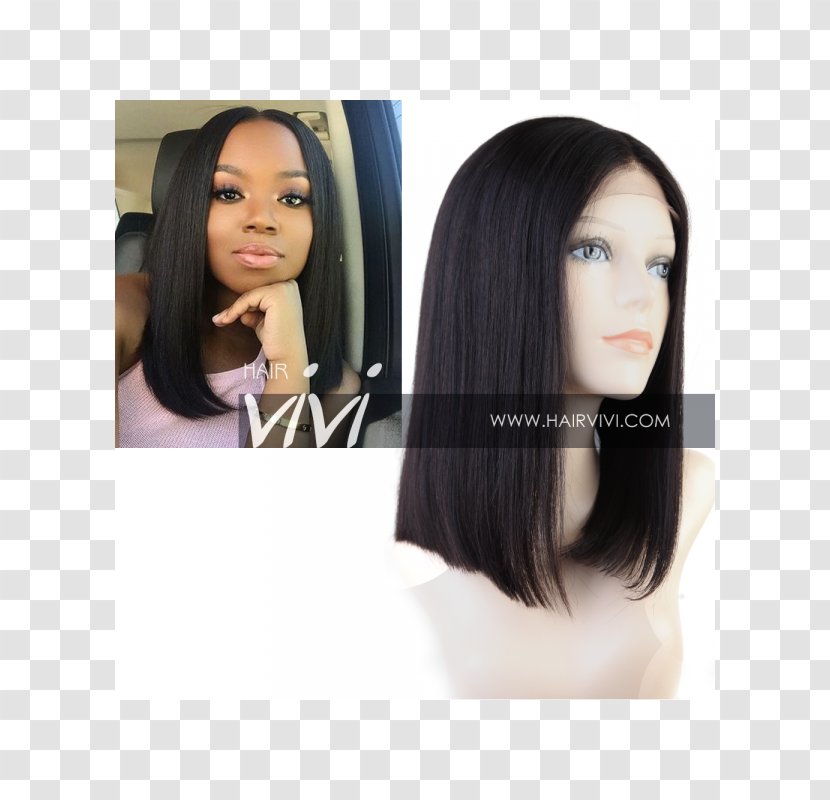 Hairstyle Bob Cut Artificial Hair Integrations Lace Wig - Ponytail Transparent PNG