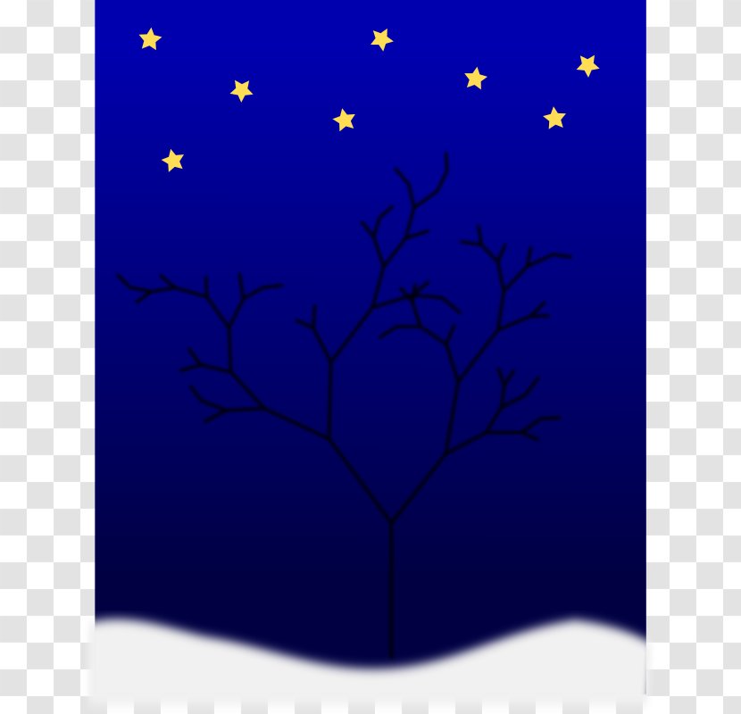 Visual Arts Cobalt Blue Tree Desktop Wallpaper - Leaf - Winter Snow Transparent PNG