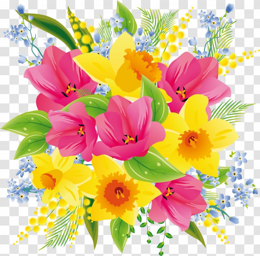 Clip Art Flower Bouquet Vector Graphics Illustration - Artificial Transparent PNG