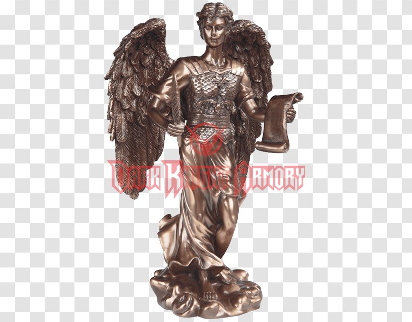 Gabriel Michael Bronze Sculpture Archangel - Annunciation - Angel Transparent PNG
