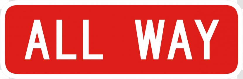 All-way Stop Traffic Sign Regulatory - Text - Road Transparent PNG