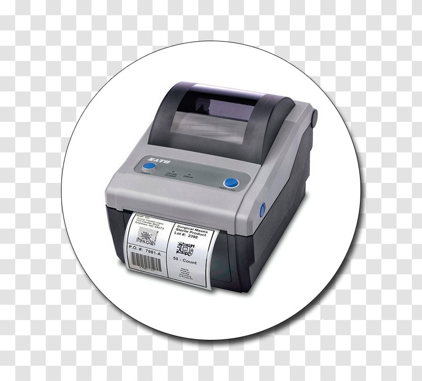 Barcode Printer Label Thermal-transfer Printing SATO CG 408 - Laser Transparent PNG