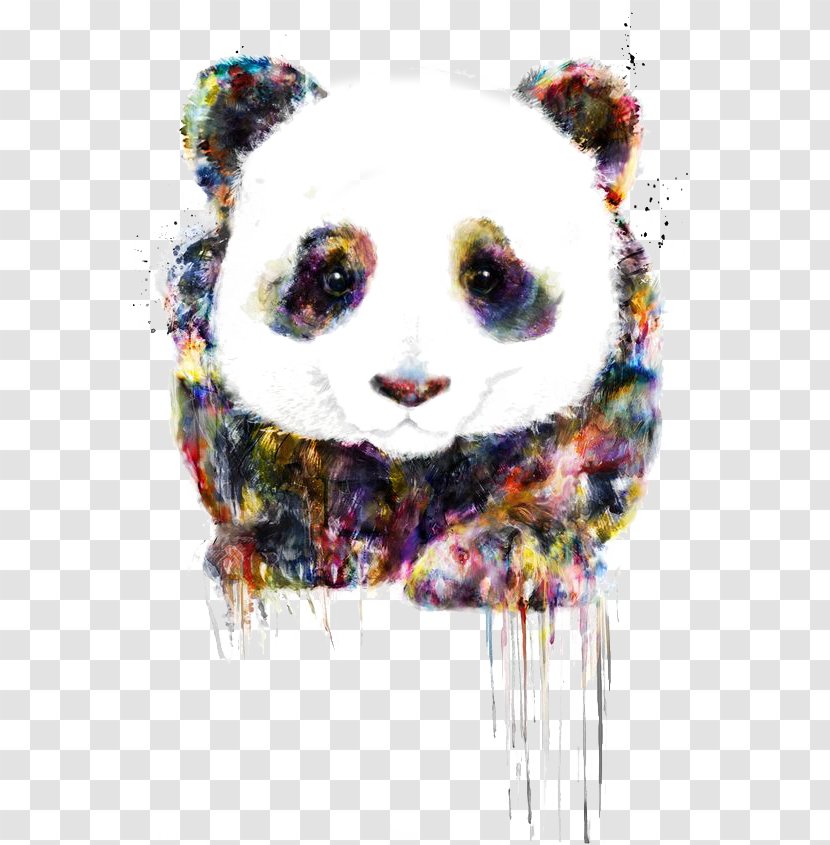 Giant Panda Drawing Digital Art Watercolor Painting - Artist Transparent PNG