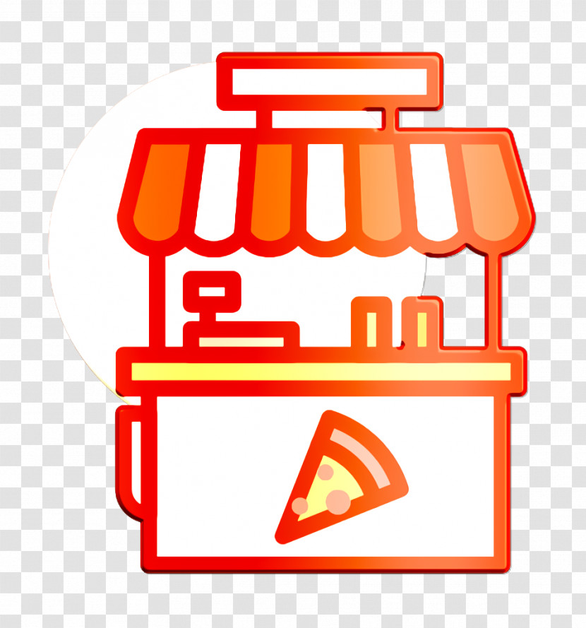 Street Food Icon Food Stand Icon Pizza Icon Transparent PNG