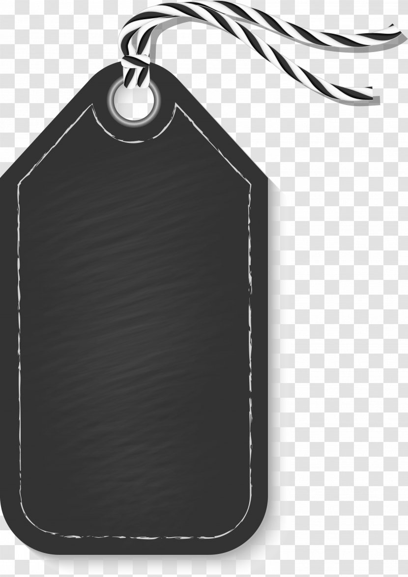 Black Computer File - Rectangle - Simple Rope Tag Transparent PNG