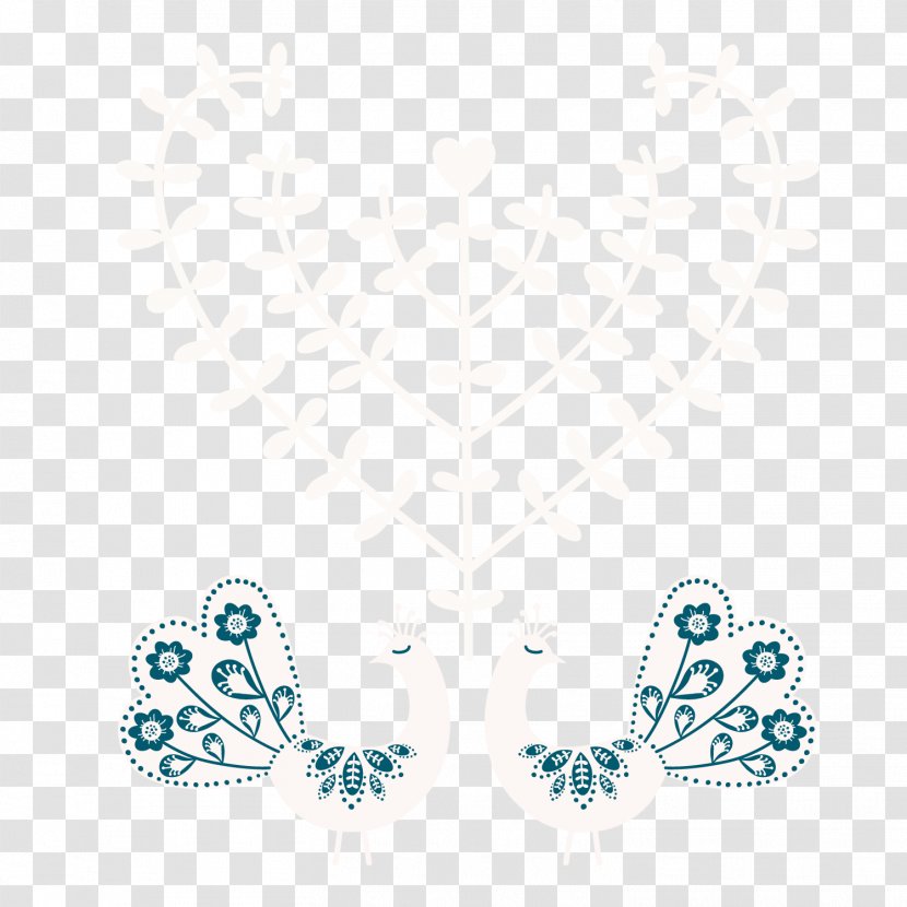 Qixi Festival Valentines Day - Hand Painted Peacock Vector Transparent PNG