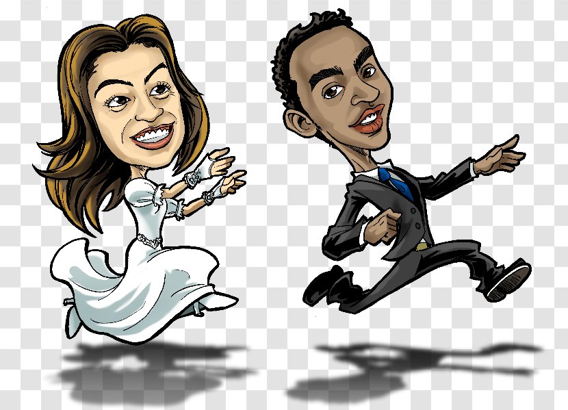 Caricature Marriage Engagement - Couple Transparent PNG