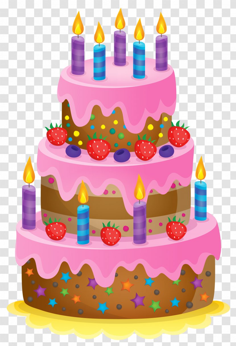 Birthday Cake Cupcake Chocolate Muffin Strawberry Cream - Torte - Cute Cliparts Transparent PNG