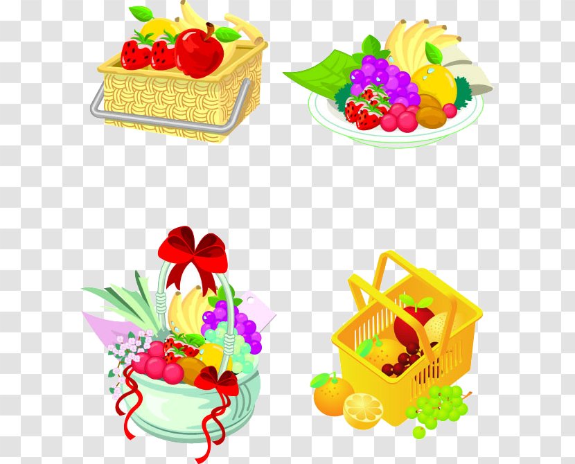 Basket Of Fruit Gift - Apple - Fruits And Vegetables Transparent PNG
