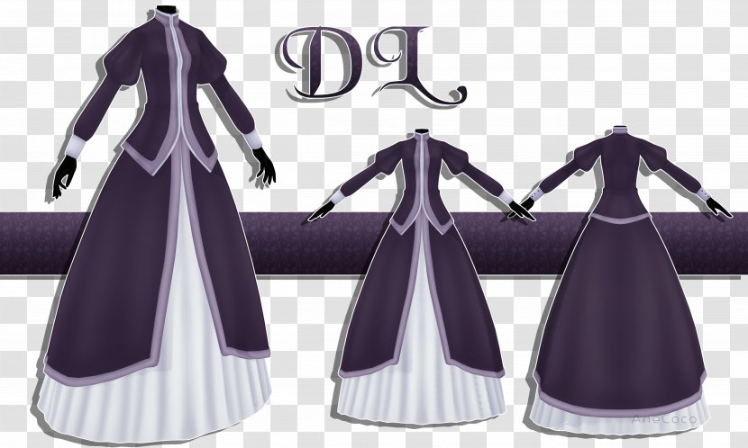 Dress Gown Purple Clothing Shirt - Fashion Transparent PNG