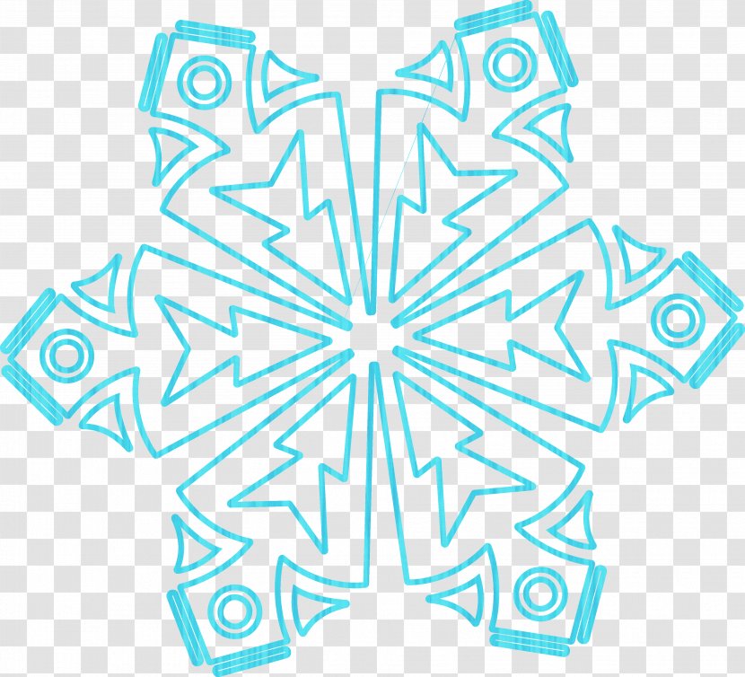 Blue White Graphic Design Aqua - Snowflakes Transparent PNG