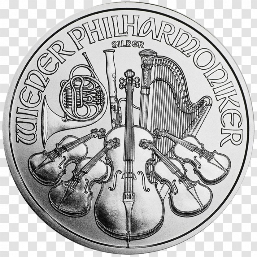 Bullion Coin Silver Vienna Philharmonic - String Instrument - Bar Transparent PNG