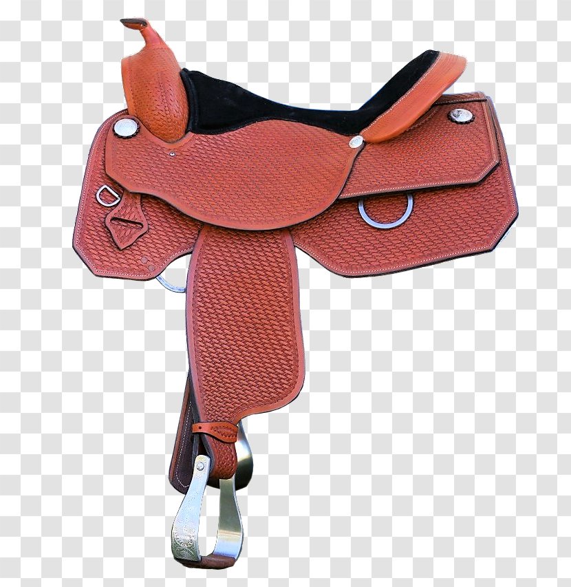 Western Saddle Australian Stock Bicycle Saddles Horse Tack - Basketweave Transparent PNG