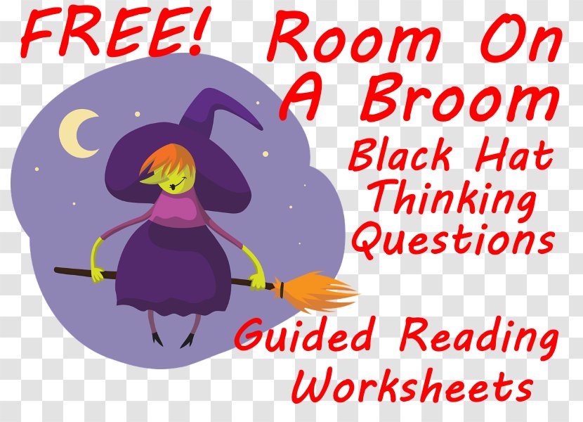Clip Art Illustration Broom Text Purple - Cartoon - Guided Reading Questions Transparent PNG