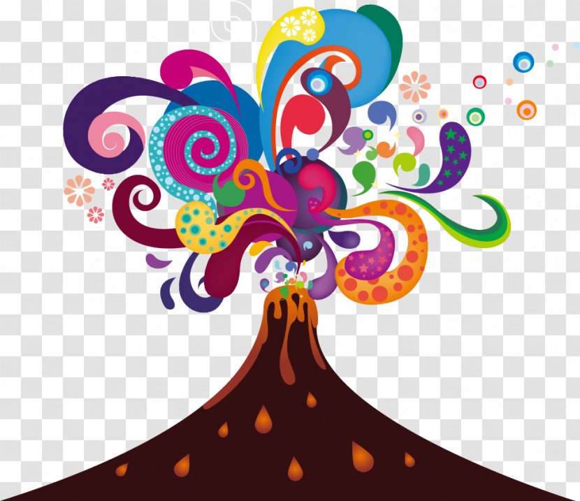 Royalty-free Clip Art - Photography - Cartoon Volcano Spitting Fireworks Transparent PNG