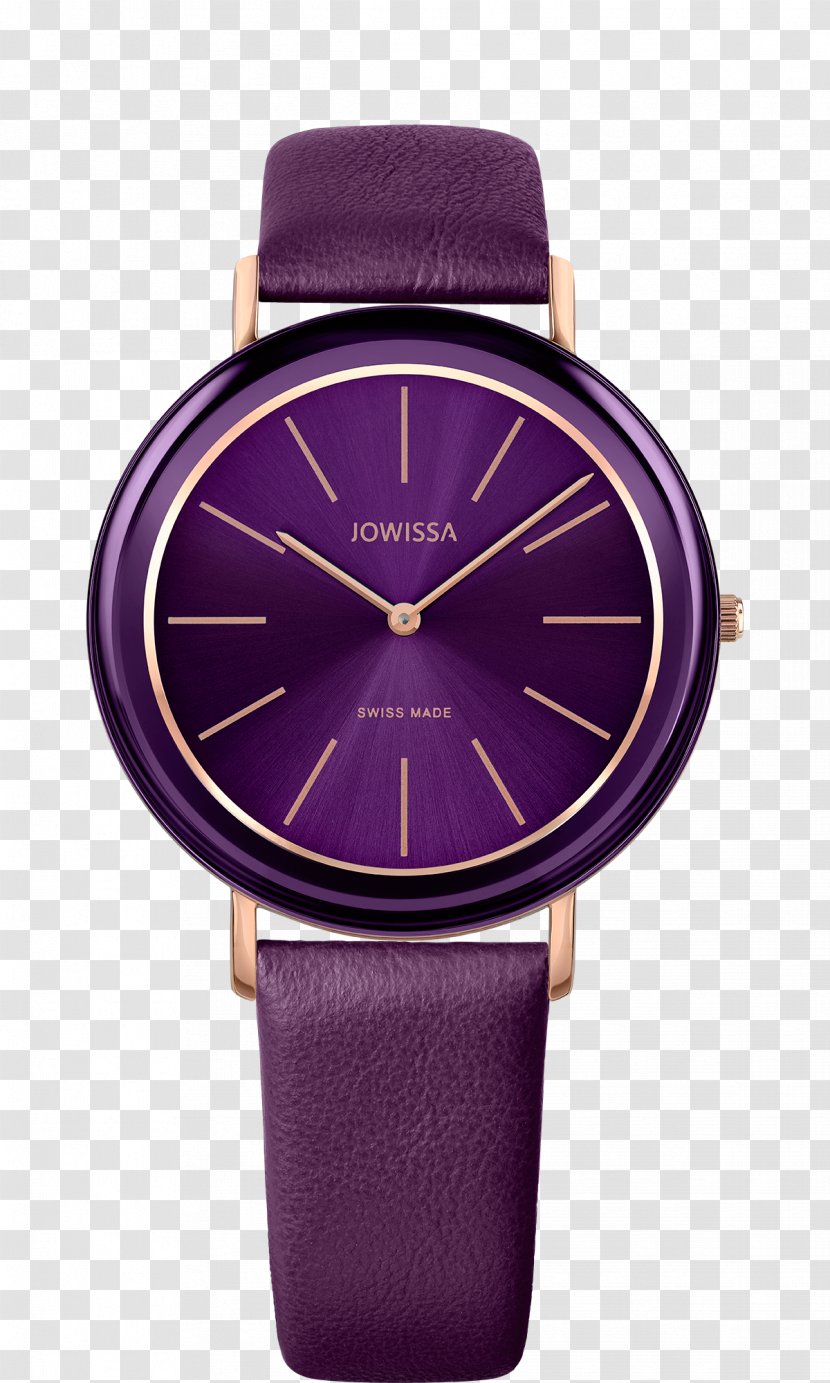 Jowissa Analog Watch Leather Quartz Clock - Magenta - Ladies Transparent PNG