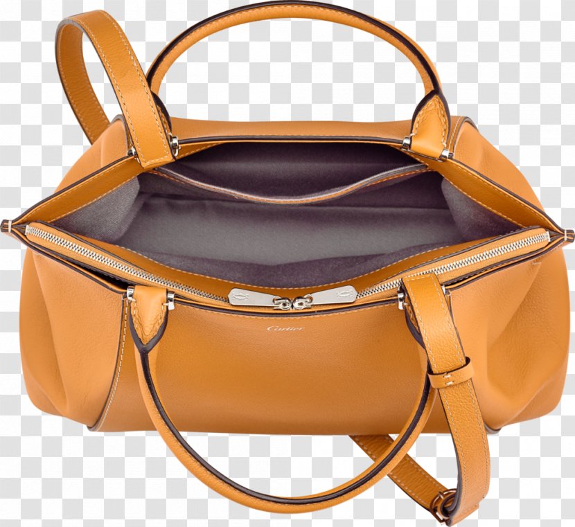 Handbag Topaz Leather Cartier - Zipper - Bag Transparent PNG