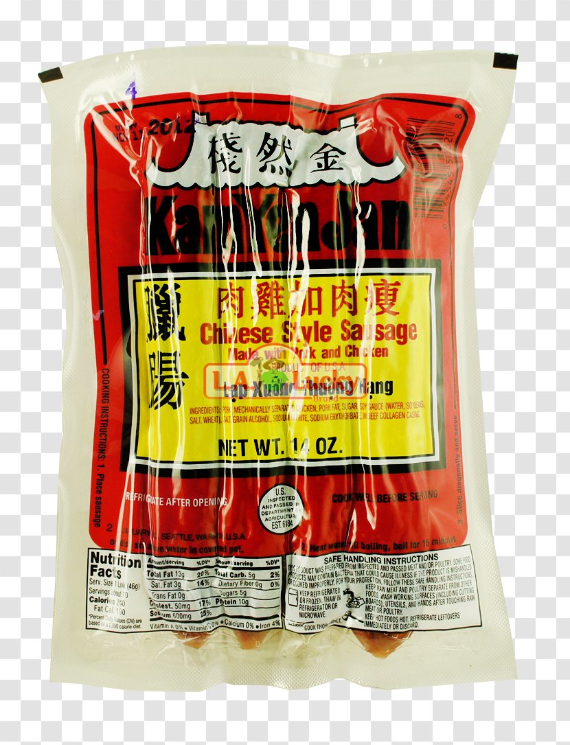 Thai Cuisine Asian China Product - Meat - Sausage In Bags Transparent PNG