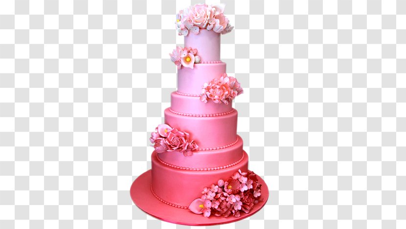 Wedding Cake Birthday Cupcake Pink Box Bundt - Petit Four Transparent PNG