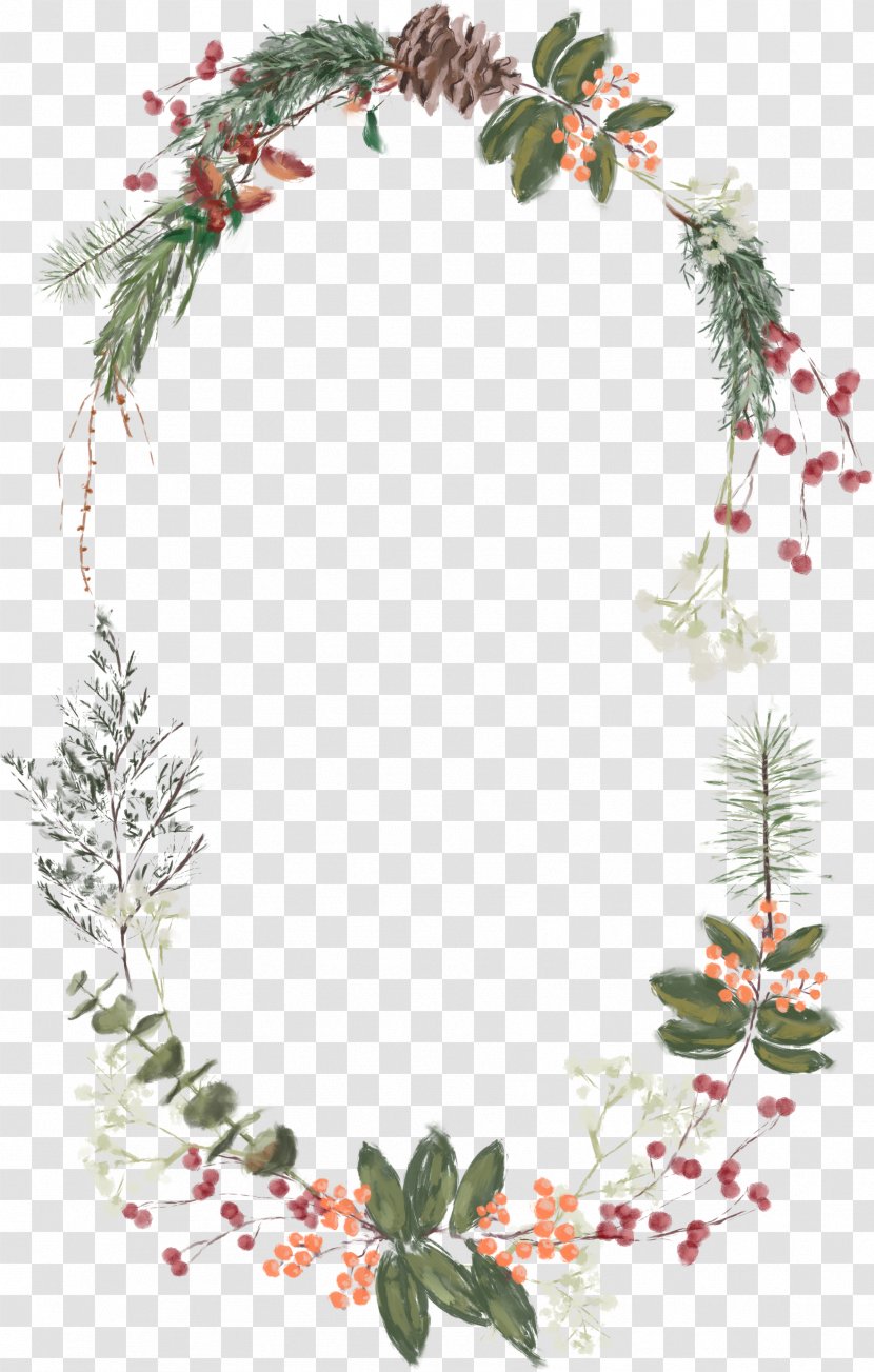 Wreath Flower Floral Design Garland - Christmas Ornament - Tool Border Transparent PNG