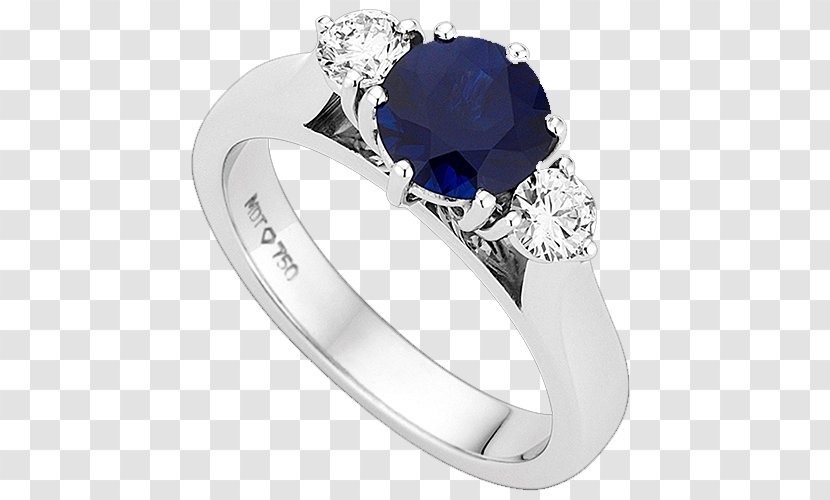 Sapphire Engagement Ring Diamond Blue - Wedding Transparent PNG