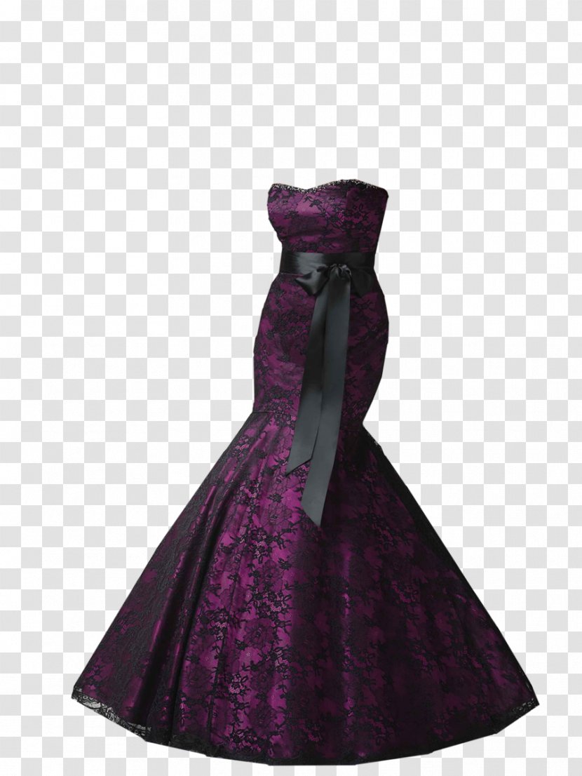 Wedding Dress Gown - Purple - Picture Transparent PNG