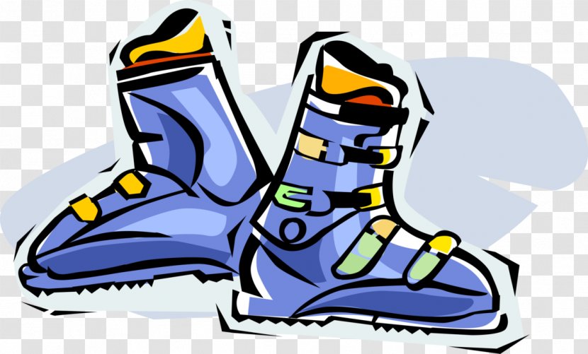 Clip Art Vector Graphics Illustration Ski Boots - Skiing - Boot Transparent PNG