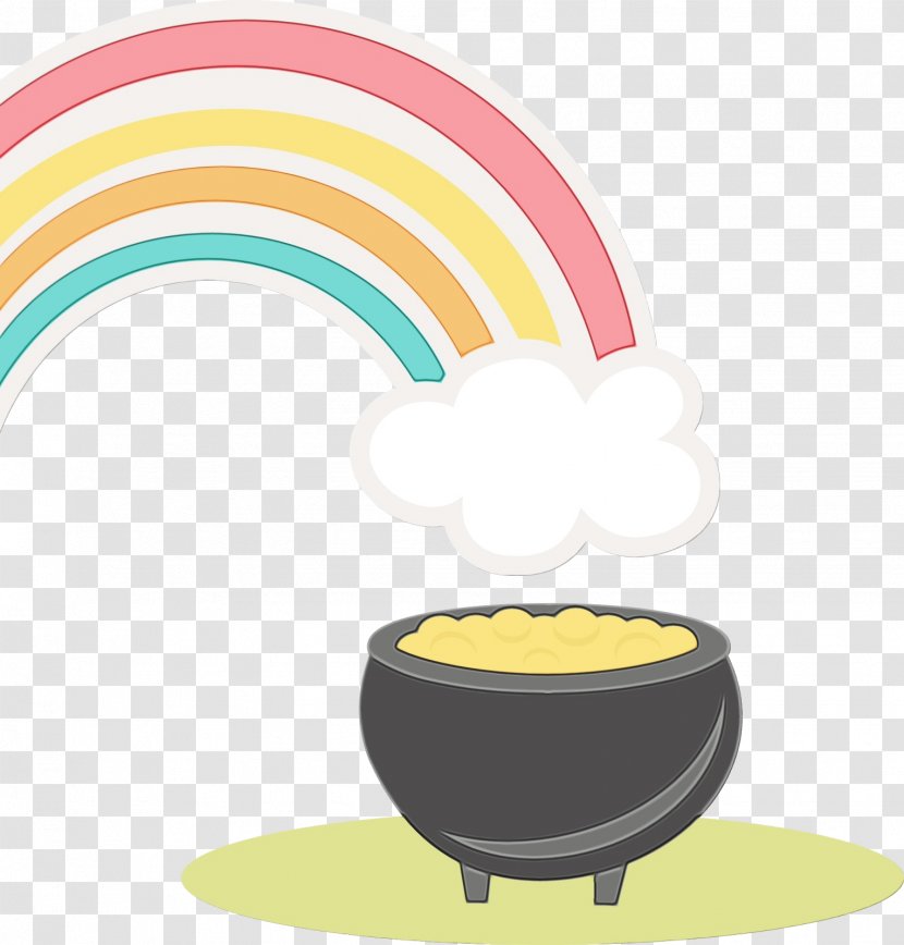 Saint Patricks Day Rainbow - Silhouette - Breakfast Dish Transparent PNG