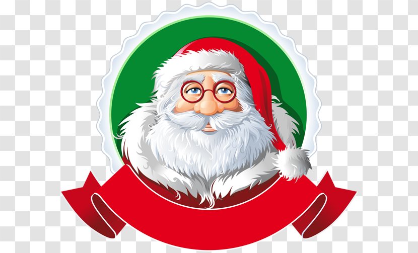 Santa Claus Christmas Clip Art - Gift - Red Banner Transparent PNG